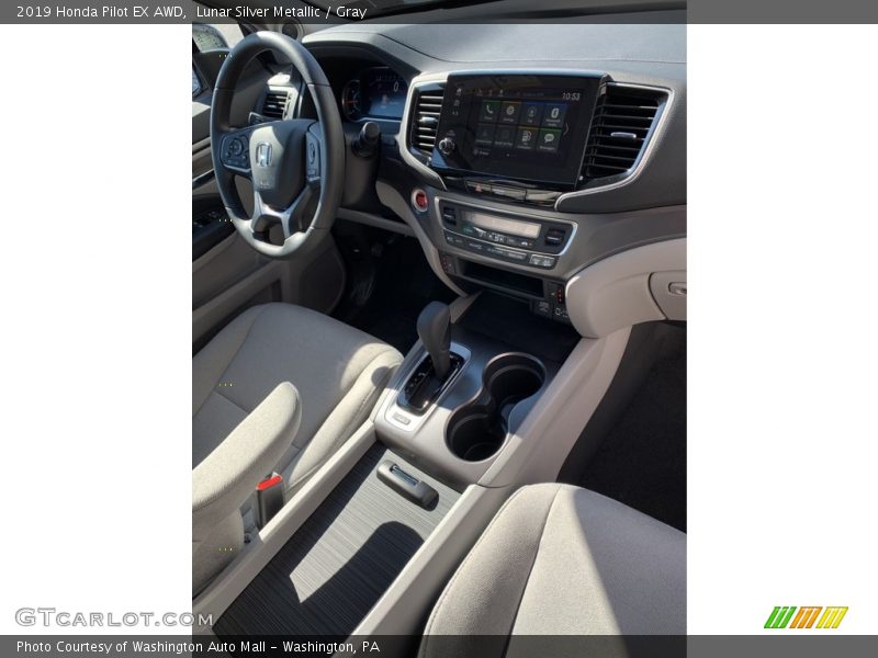 Lunar Silver Metallic / Gray 2019 Honda Pilot EX AWD
