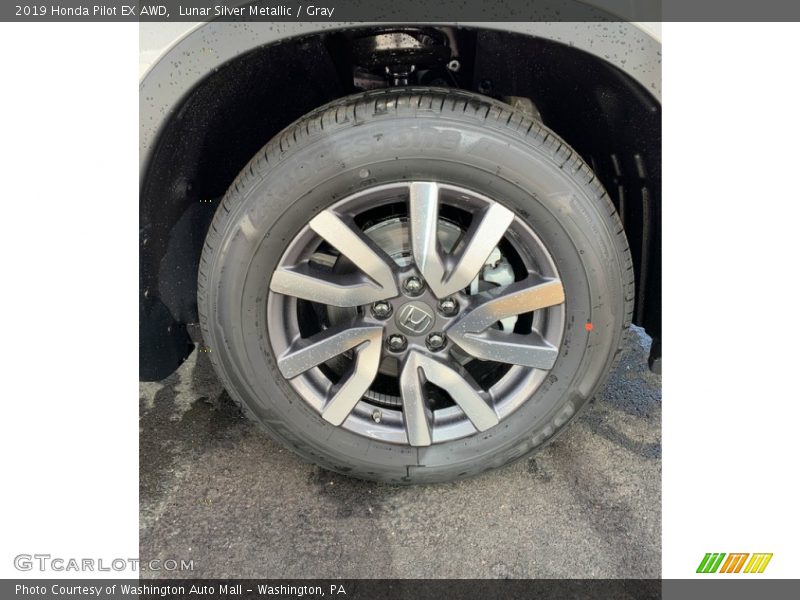 Lunar Silver Metallic / Gray 2019 Honda Pilot EX AWD