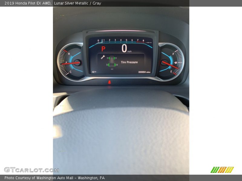 Lunar Silver Metallic / Gray 2019 Honda Pilot EX AWD