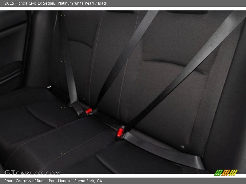 Platinum White Pearl / Black 2019 Honda Civic LX Sedan
