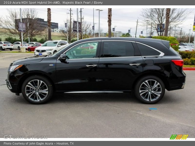 Majestic Black Pearl / Ebony 2019 Acura MDX Sport Hybrid SH-AWD