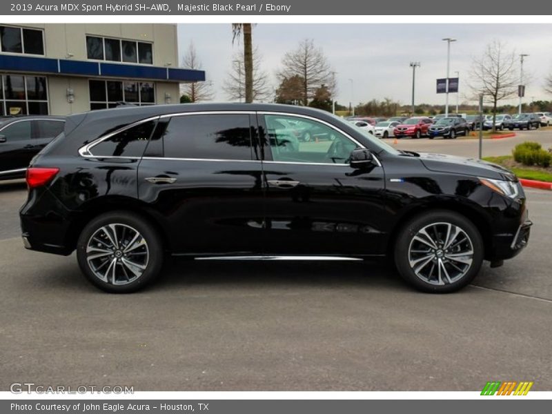 Majestic Black Pearl / Ebony 2019 Acura MDX Sport Hybrid SH-AWD