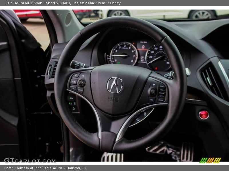 Majestic Black Pearl / Ebony 2019 Acura MDX Sport Hybrid SH-AWD