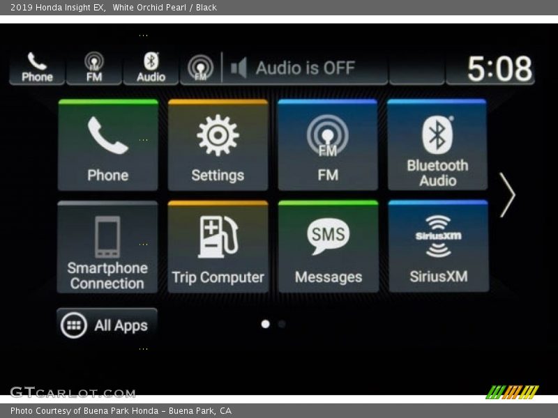 White Orchid Pearl / Black 2019 Honda Insight EX
