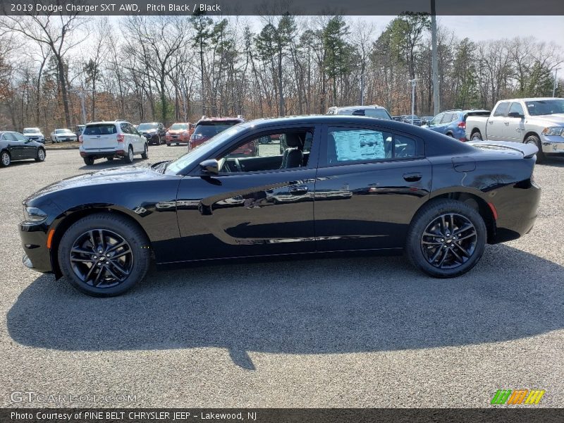 Pitch Black / Black 2019 Dodge Charger SXT AWD
