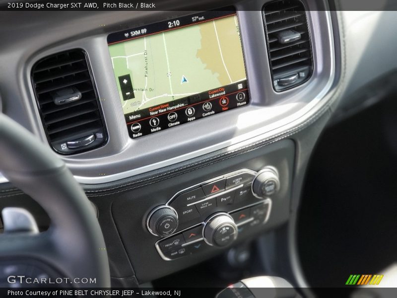 Pitch Black / Black 2019 Dodge Charger SXT AWD