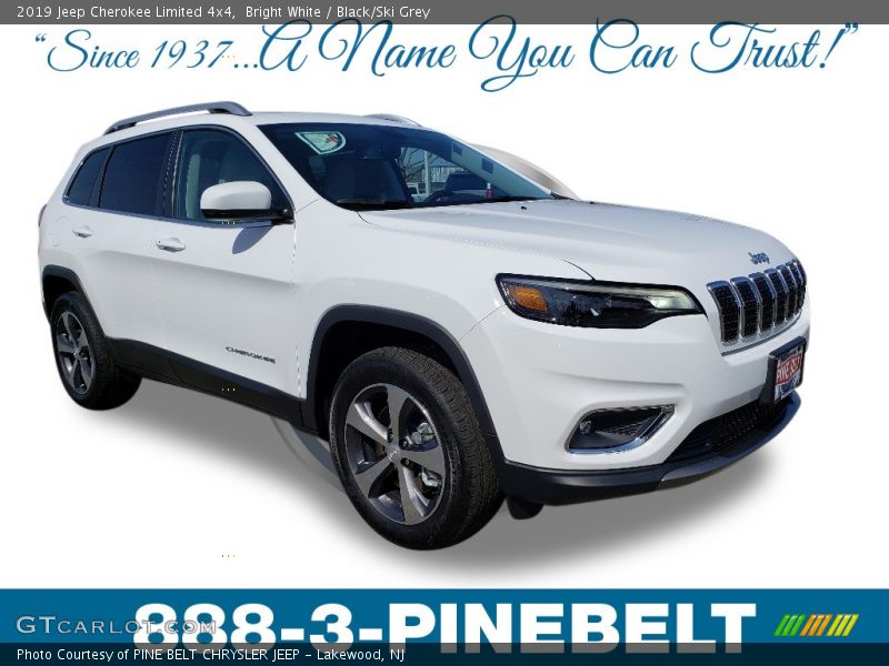 Bright White / Black/Ski Grey 2019 Jeep Cherokee Limited 4x4