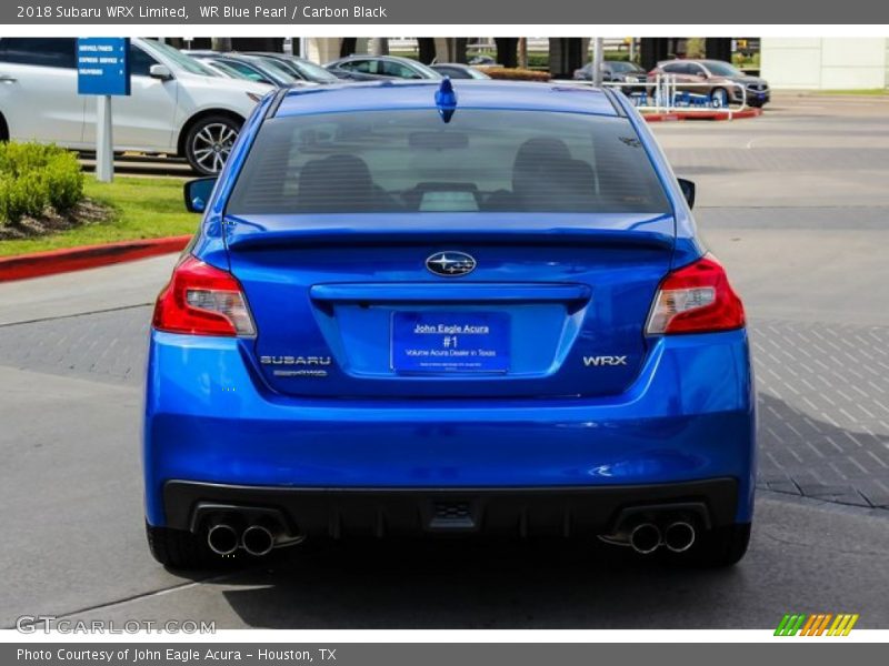 WR Blue Pearl / Carbon Black 2018 Subaru WRX Limited