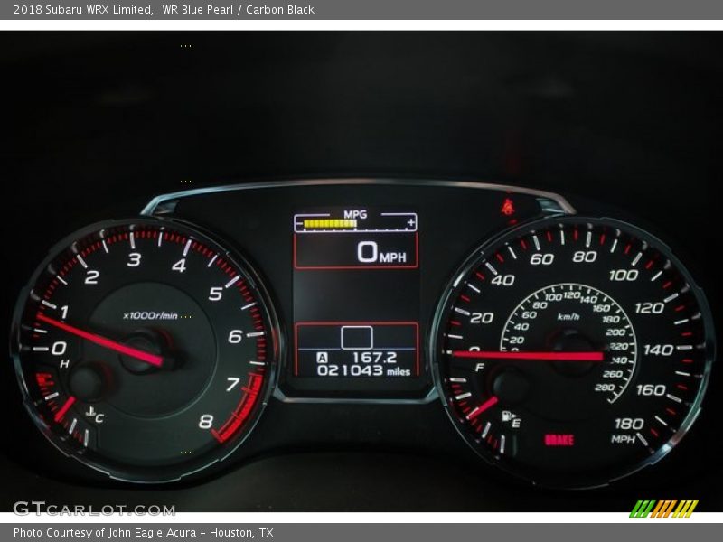  2018 WRX Limited Limited Gauges