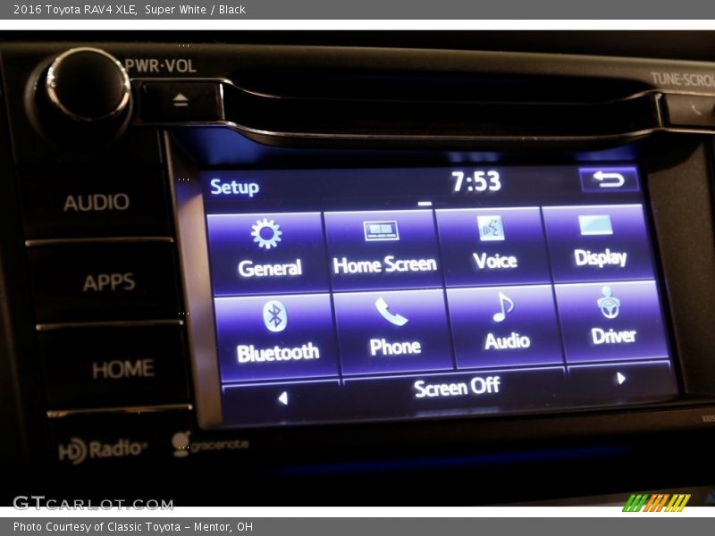 Super White / Black 2016 Toyota RAV4 XLE