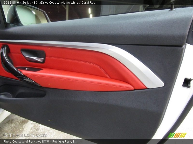 Alpine White / Coral Red 2018 BMW 4 Series 430i xDrive Coupe