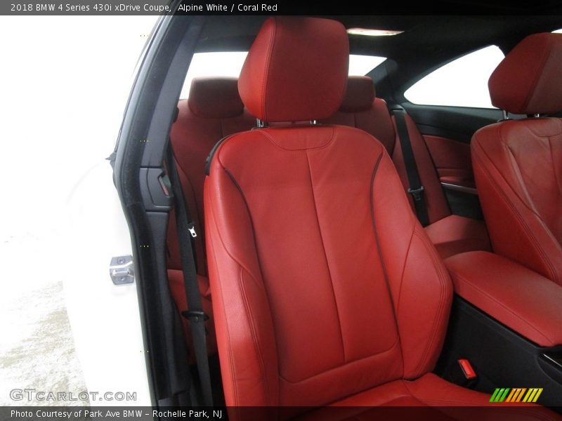 Alpine White / Coral Red 2018 BMW 4 Series 430i xDrive Coupe