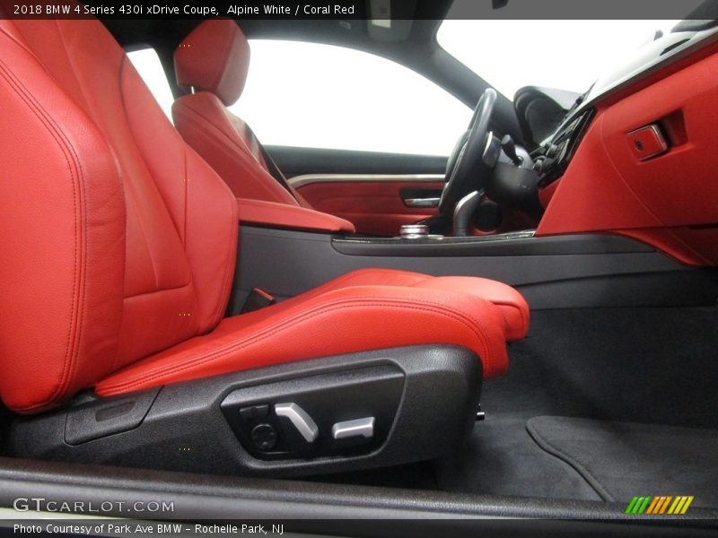Alpine White / Coral Red 2018 BMW 4 Series 430i xDrive Coupe