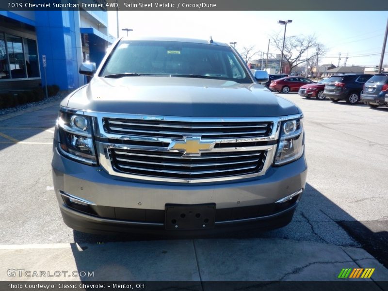 Satin Steel Metallic / Cocoa/Dune 2019 Chevrolet Suburban Premier 4WD