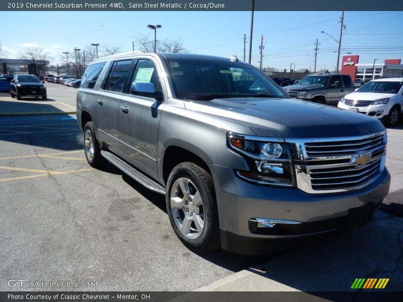 Satin Steel Metallic / Cocoa/Dune 2019 Chevrolet Suburban Premier 4WD
