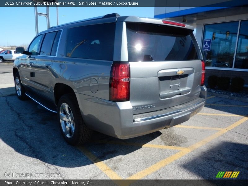 Satin Steel Metallic / Cocoa/Dune 2019 Chevrolet Suburban Premier 4WD