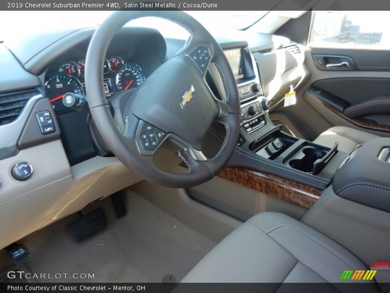 Satin Steel Metallic / Cocoa/Dune 2019 Chevrolet Suburban Premier 4WD