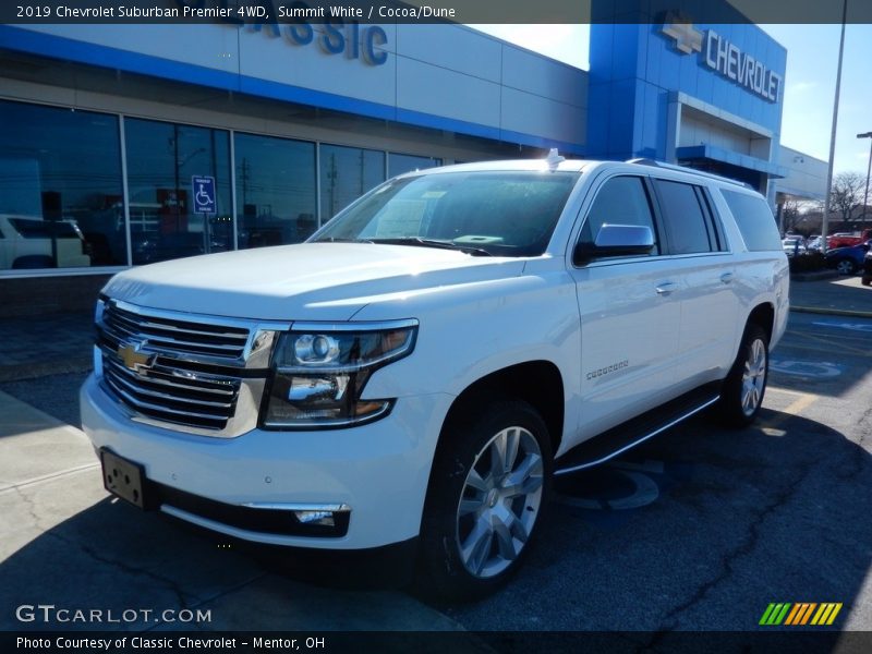 Summit White / Cocoa/Dune 2019 Chevrolet Suburban Premier 4WD