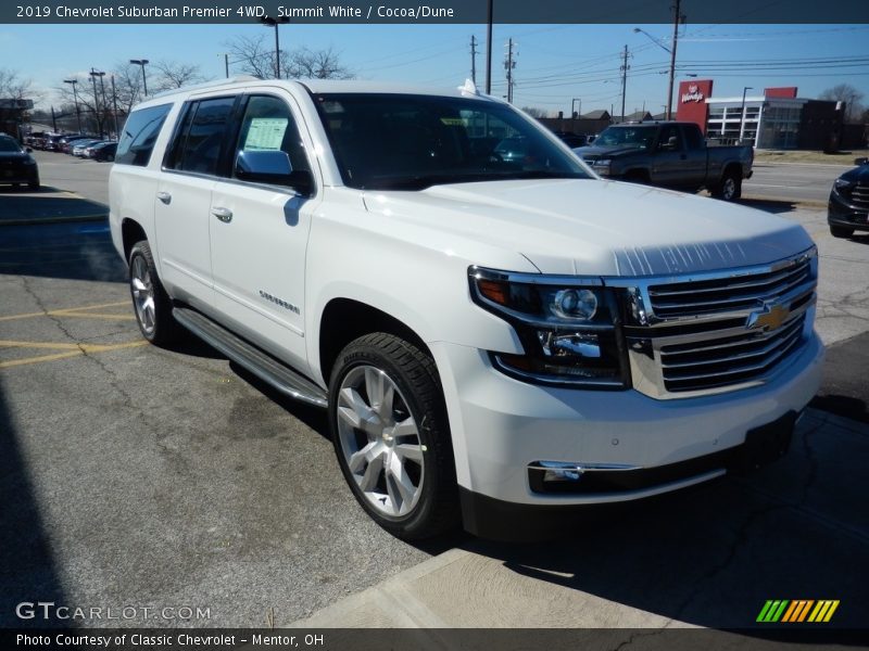 Summit White / Cocoa/Dune 2019 Chevrolet Suburban Premier 4WD