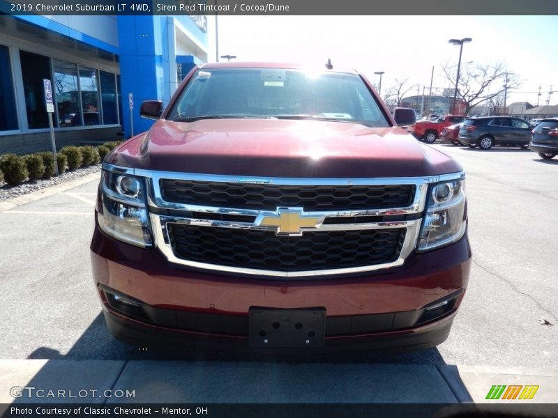 Siren Red Tintcoat / Cocoa/Dune 2019 Chevrolet Suburban LT 4WD