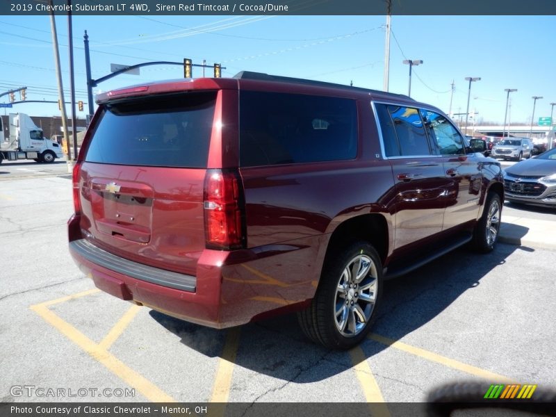 Siren Red Tintcoat / Cocoa/Dune 2019 Chevrolet Suburban LT 4WD