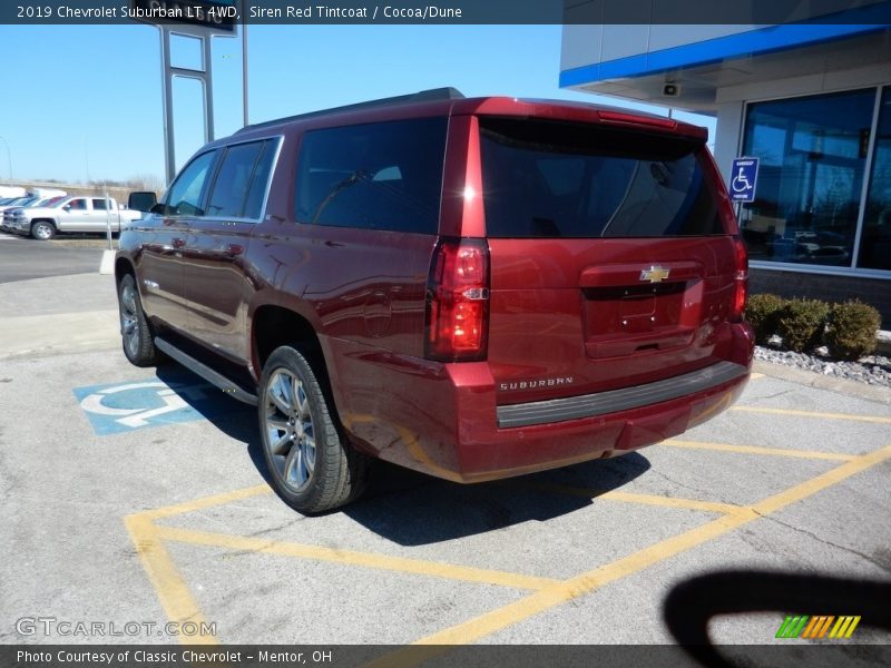Siren Red Tintcoat / Cocoa/Dune 2019 Chevrolet Suburban LT 4WD