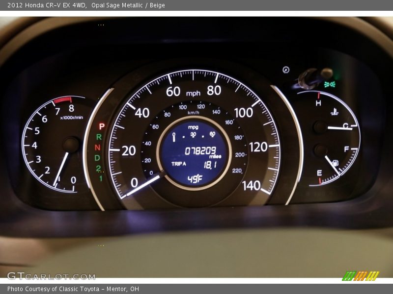 Opal Sage Metallic / Beige 2012 Honda CR-V EX 4WD