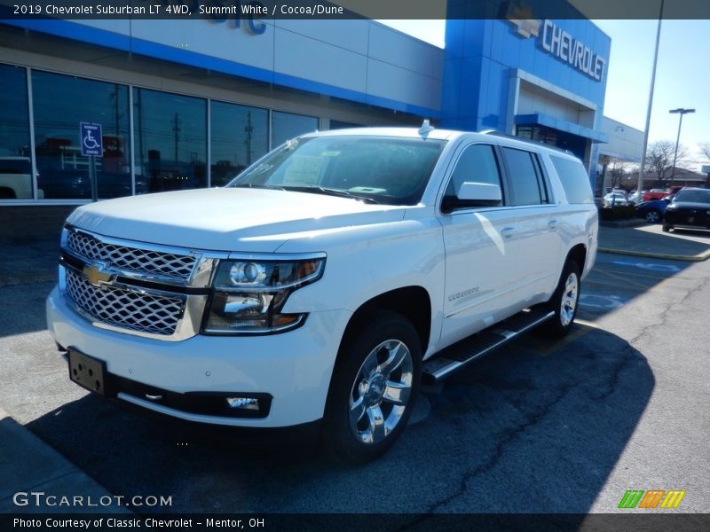 Summit White / Cocoa/Dune 2019 Chevrolet Suburban LT 4WD