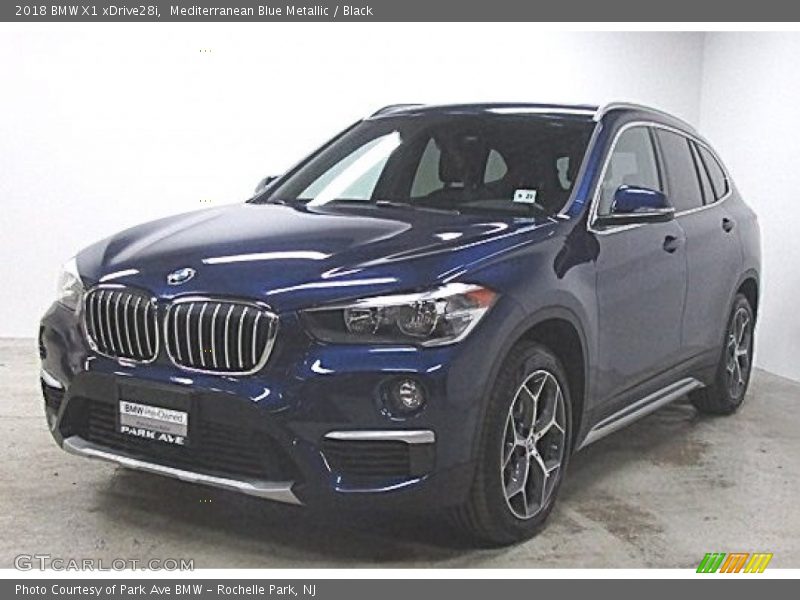 Mediterranean Blue Metallic / Black 2018 BMW X1 xDrive28i