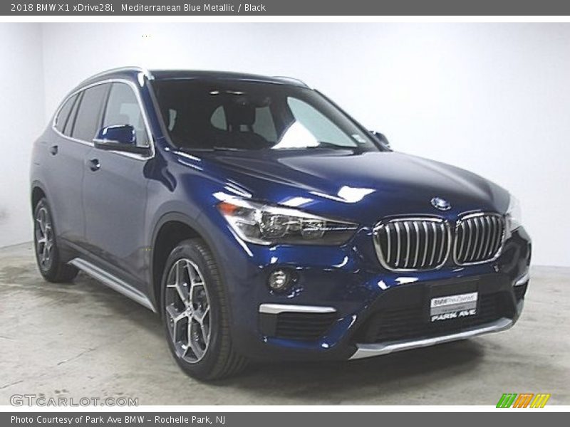 Mediterranean Blue Metallic / Black 2018 BMW X1 xDrive28i
