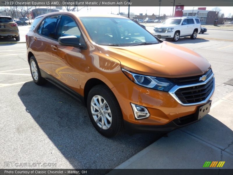 Orange Burst Metallic / Medium Ash Gray 2019 Chevrolet Equinox LS AWD