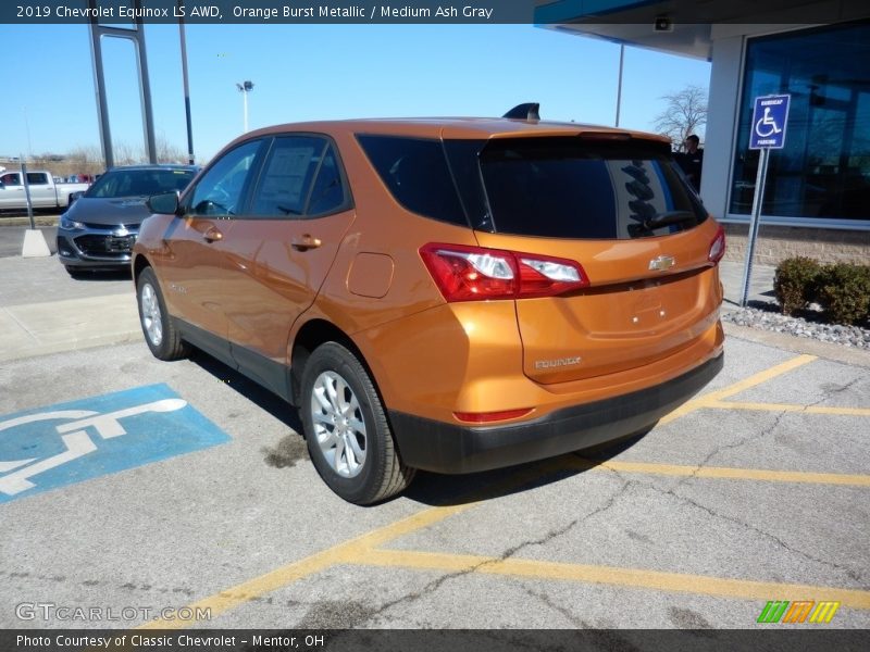 Orange Burst Metallic / Medium Ash Gray 2019 Chevrolet Equinox LS AWD