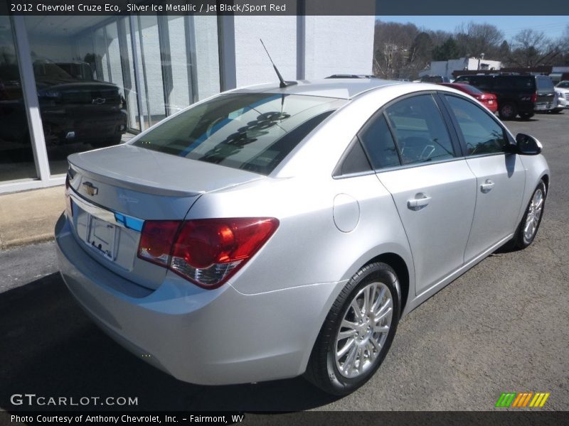 Silver Ice Metallic / Jet Black/Sport Red 2012 Chevrolet Cruze Eco