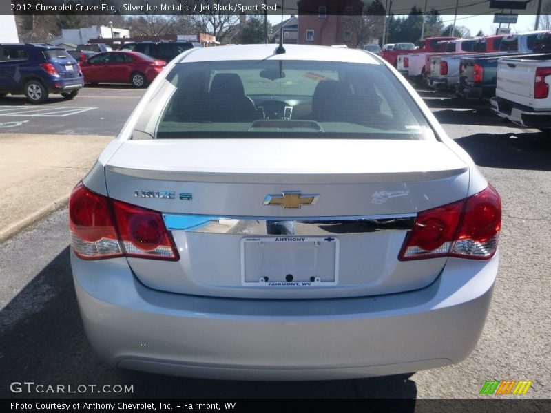 Silver Ice Metallic / Jet Black/Sport Red 2012 Chevrolet Cruze Eco