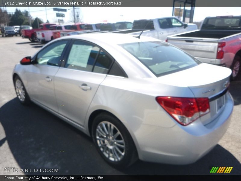 Silver Ice Metallic / Jet Black/Sport Red 2012 Chevrolet Cruze Eco