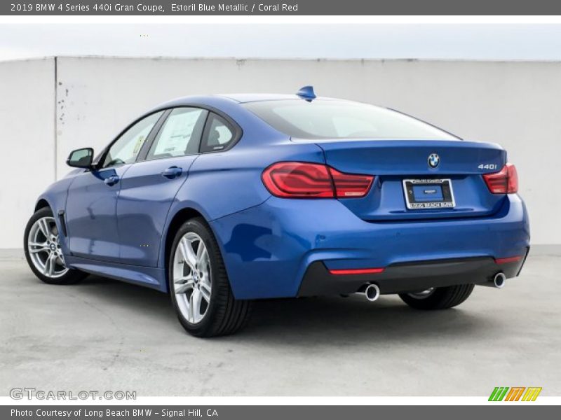 Estoril Blue Metallic / Coral Red 2019 BMW 4 Series 440i Gran Coupe