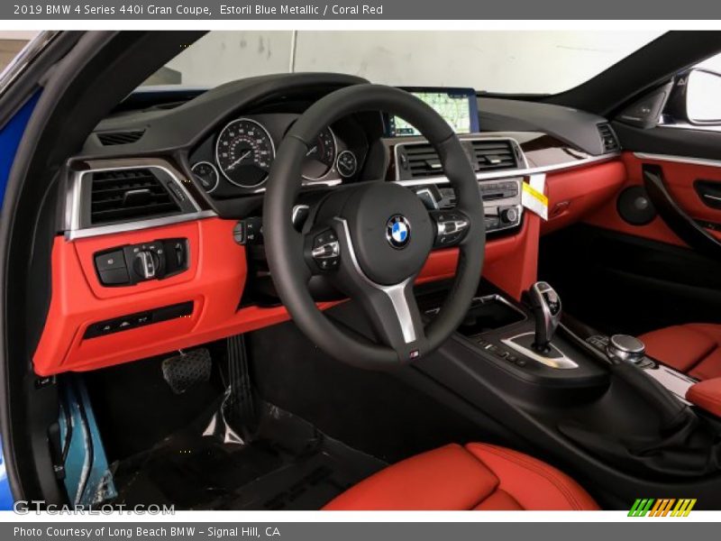 Estoril Blue Metallic / Coral Red 2019 BMW 4 Series 440i Gran Coupe