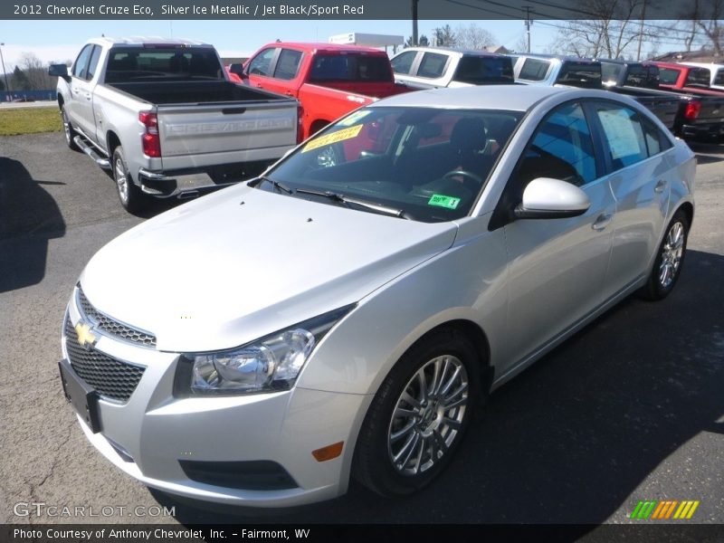 Silver Ice Metallic / Jet Black/Sport Red 2012 Chevrolet Cruze Eco