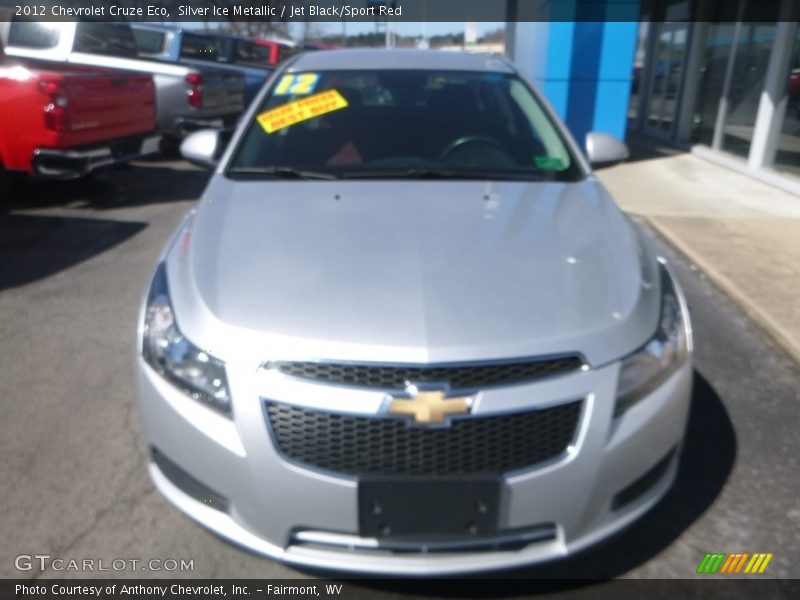 Silver Ice Metallic / Jet Black/Sport Red 2012 Chevrolet Cruze Eco