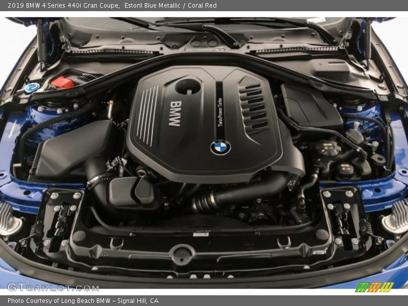 Estoril Blue Metallic / Coral Red 2019 BMW 4 Series 440i Gran Coupe