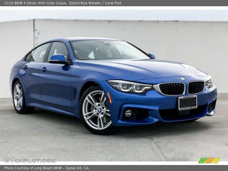 Estoril Blue Metallic / Coral Red 2019 BMW 4 Series 440i Gran Coupe