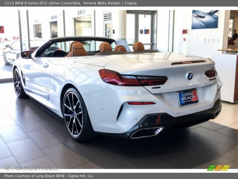 Mineral White Metallic / Cognac 2019 BMW 8 Series 850i xDrive Convertible