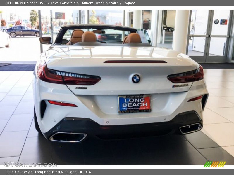 Mineral White Metallic / Cognac 2019 BMW 8 Series 850i xDrive Convertible