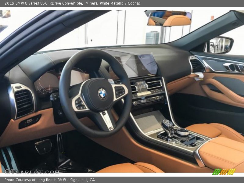 Mineral White Metallic / Cognac 2019 BMW 8 Series 850i xDrive Convertible