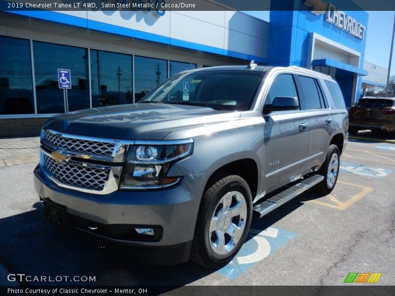 Satin Steel Metallic / Cocoa/Dune 2019 Chevrolet Tahoe LT 4WD