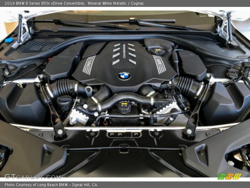 Mineral White Metallic / Cognac 2019 BMW 8 Series 850i xDrive Convertible