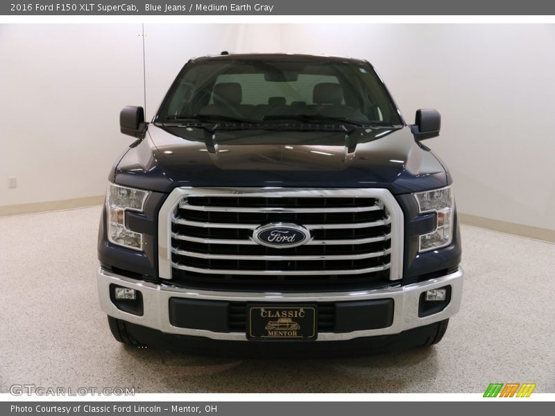 Blue Jeans / Medium Earth Gray 2016 Ford F150 XLT SuperCab