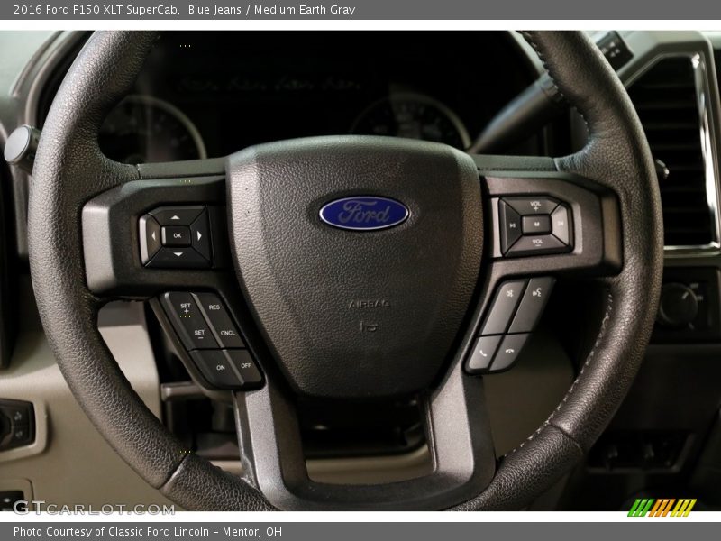 Blue Jeans / Medium Earth Gray 2016 Ford F150 XLT SuperCab