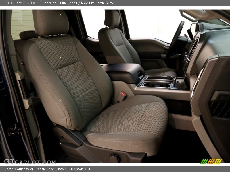 Blue Jeans / Medium Earth Gray 2016 Ford F150 XLT SuperCab