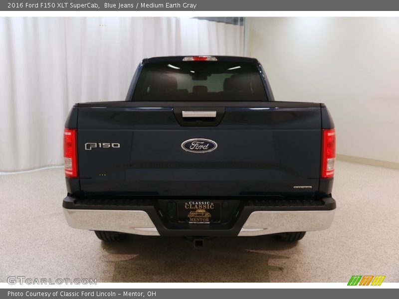Blue Jeans / Medium Earth Gray 2016 Ford F150 XLT SuperCab